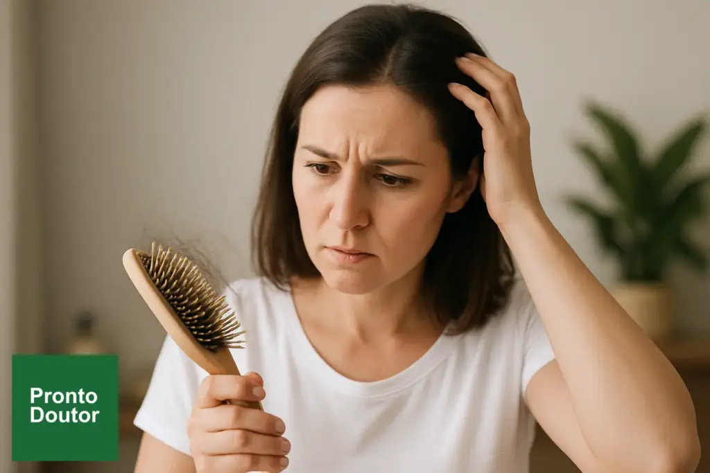 Imagem editorial sobre Queda de Cabelo
